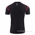 Fitness Men&#39;s Gym Sports corriendo camisa de secado rápido